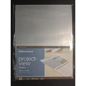 Office Depot Project-View Folders Clear Letter Size 10 Count 2-Side